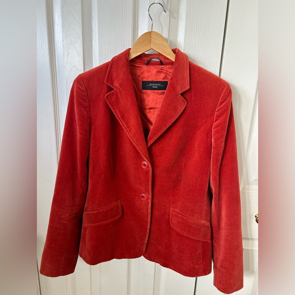 MaxMara Weekend Velvet Blazer Jacket size 10